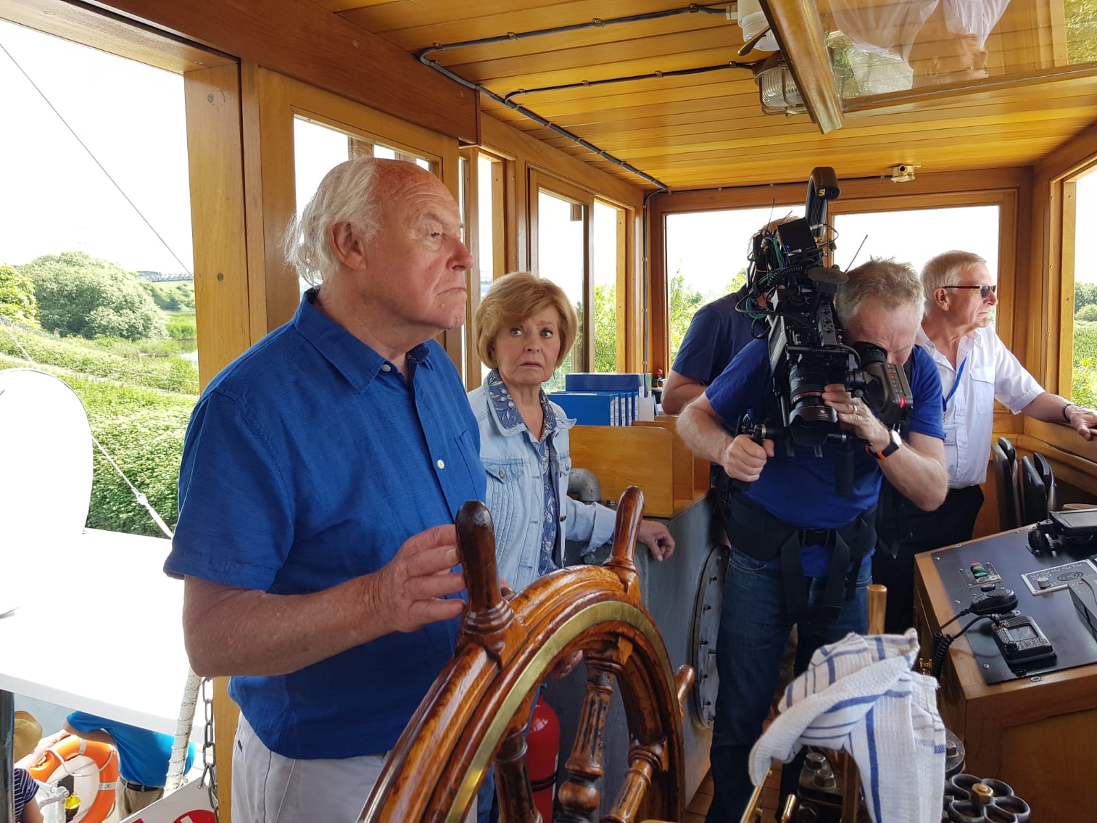 The day we welcomed Channel 4 Filming Great Canal Journey's with Timothy West and Prunella Scales